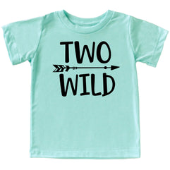 Olive Loves Apple Two Wild 2nd Birthday Shirt for Toddler Boys 2nd Birthday Shirt Boy 3/4 Sleeve