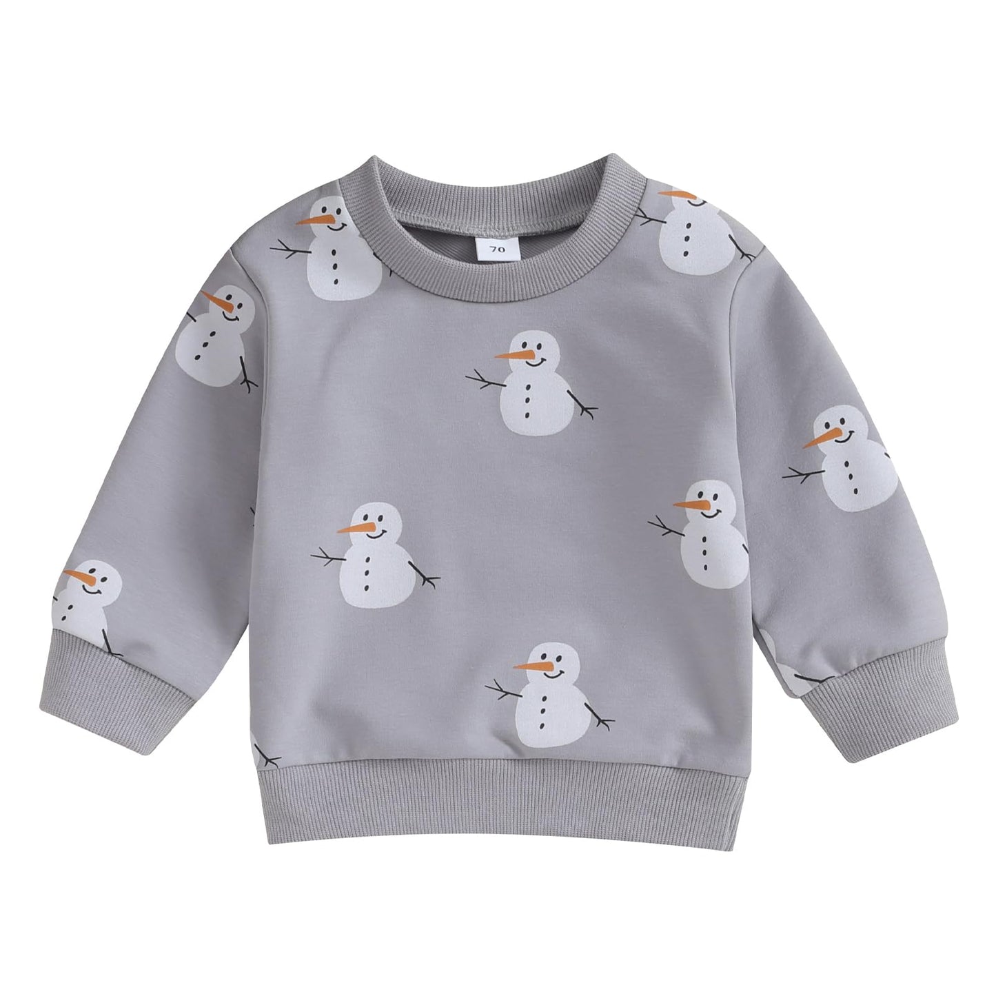 Lucikamy Toddler Baby Boy Girl Christmas Sweatshirt Letter Print Long Sleeve Crewneck Pullover Top Fall Winter Clothes