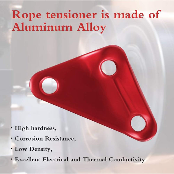 YUEYUAN 30 Pcs Rope Tensioners, Aluminum Triangle Guyline Tensioner, Lightweight Wind Rope Cord Adjuster Buckle, Tent Guy Rope Tensioners for Camping and Hiking Outdoor Tent Accessory