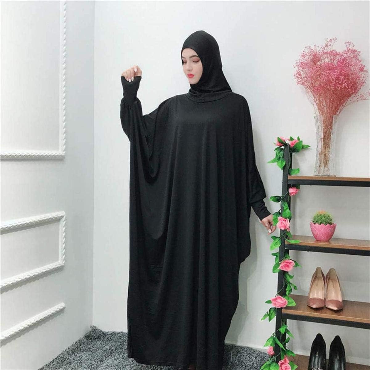 Women's Muslim Abaya Dress Prayer Dress Islamic Headdress Maxi Robe Dubai Kaftan，Hijab Full Length Dress