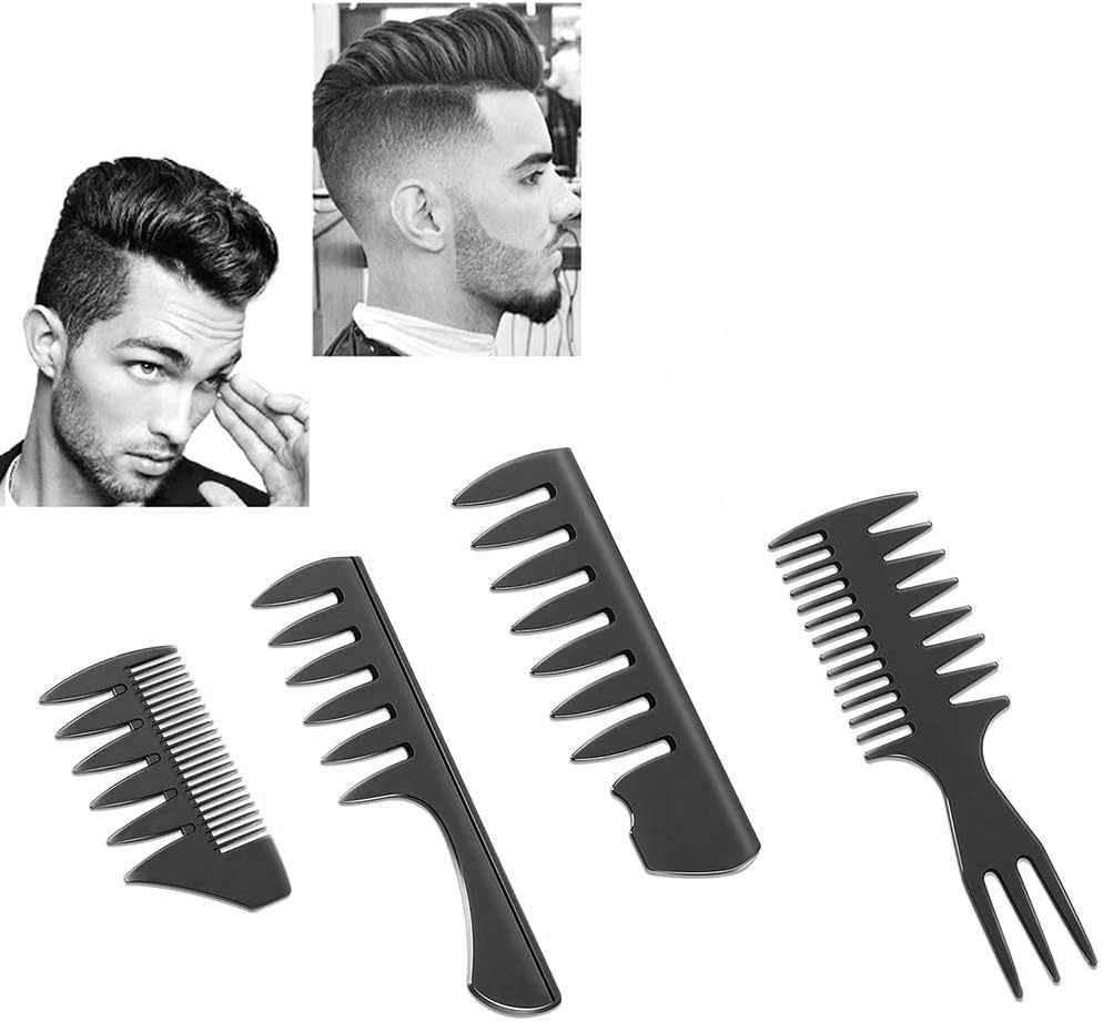 Toulifly Men's Hair Styling Comb Set, 4 Pieces