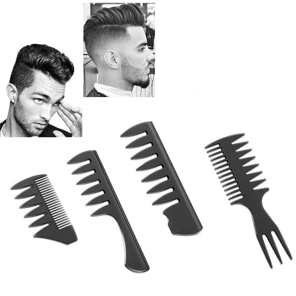 Toulifly Men's Hair Styling Comb Set, 4 Pieces