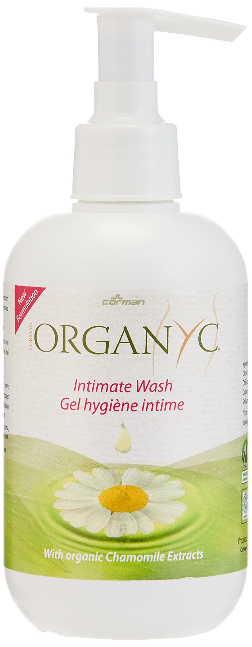 Organyc Intimate Wash With Chamomile Essential Oil & Extracts - 8.5 oz