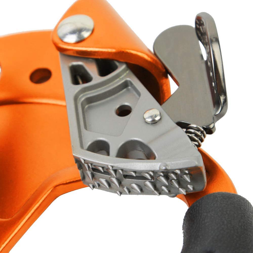 SZCQ SRT Climbing Hand Ascender Aviation Light Alloy Mountaineering Rock Ergonomic Rappelling Gear Equipment Left Handled Ascender Arborist Tree Climber Rigging