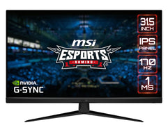 MSI G321Q 31.5" WQHD IPS 2K Flat Monitor, 170Hz Refresh Rate, 1ms MPRT Response Time, 1.07B Display Colors, 16:9 Aspect Ratio, 1200:1 Contrast Ratio, Freesync, HDR - Black