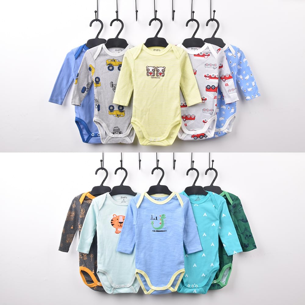 HALAYAYA Newborn Baby Girls Boys Clothes Accessories Set 5 Long-sleeved Bodysuits Color Random  0-3M