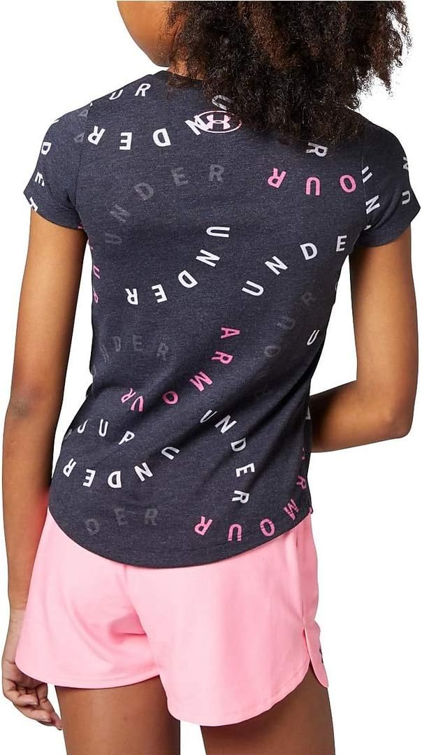 Under Armour Girl's Live Printed Wordmark Short-sleeve Shirt