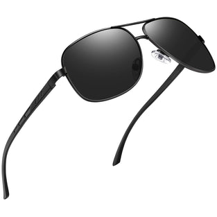 Joopin Rectangular Sunglasses for Men, Al-Mg Metal Frame Military Pilot Men Sun Glasses Driving UV Protection