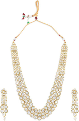 Zaveri Pearls Jewellery Set For Women (Golden) (ZPFK8671)