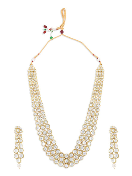 Zaveri Pearls Jewellery Set For Women (Golden) (ZPFK8671)