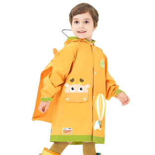 Kids Raincoat Boys Girls Rain Jacket Hooded Rain Poncho Rainproof Cape Rainsuit Reusable Rainwear 4-7 Years