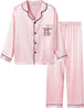 Satin Pajamas for Girls – Coat Style Unicorn Long Sleeve Silk Button Down PJ Set Size 6-16