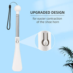 Portable Long Shoe Horn - Long Handle Shoe Horn for Seniors, Men, Women, and Kids - Shoe Helper for Boots and Shoes