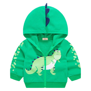 LeeXiang Toddler Boys Full Zip Dinosaur Hoodies Comfortable Sweatshirt