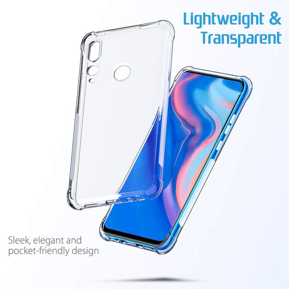 Case For Huawei Y9 Prime 2019 Case, [Super-Slim][Reinforced Corners] Advanced Shock-Absorbent Scratch-Resistant Transparent Tpu Cover - Clear