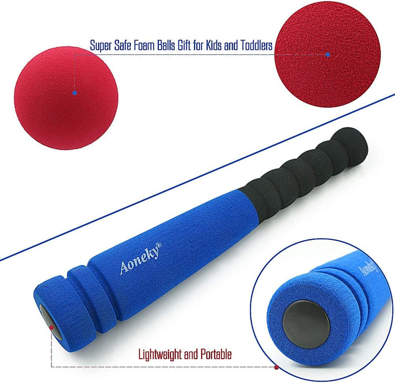 Aoneky Blue 11.8 inch Min Foam Baseball Bat and Ball