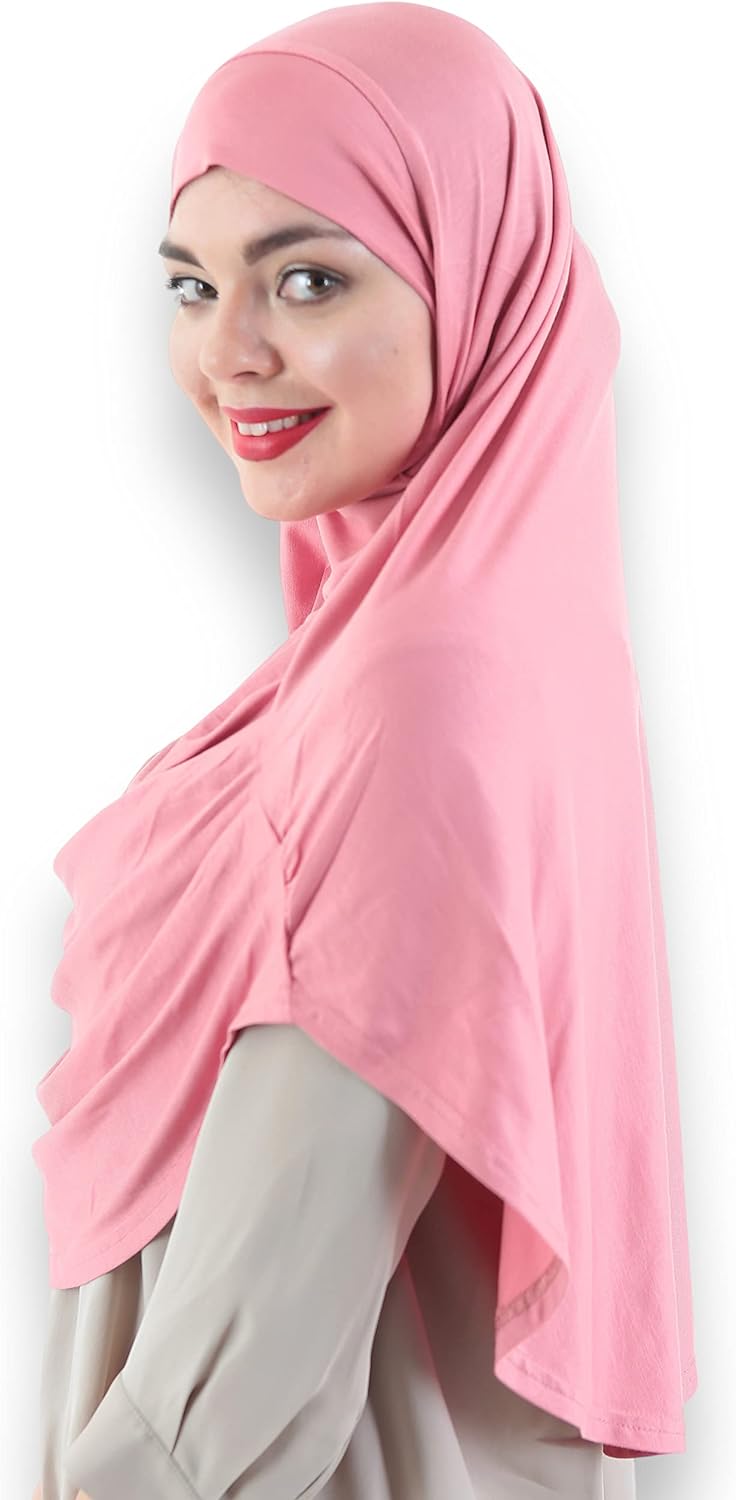 Avanos Easy Wear Soft Hijab for Women, Instant Hijab Long Scarf, Jersey Turbans Prayer Muslim Abayas Dress Clothes Jilbab