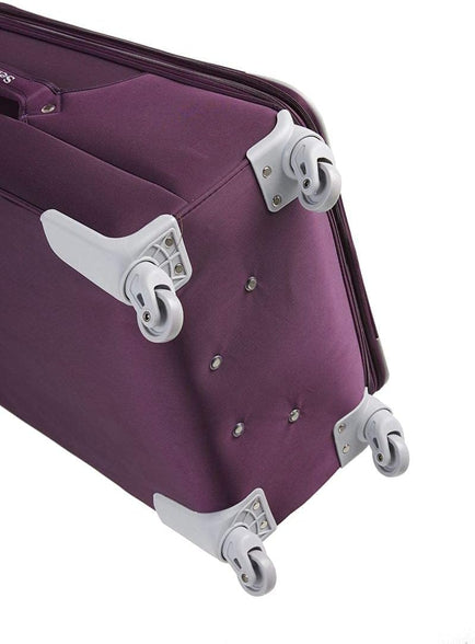 Senator Soft-Shell Luggage Extra Large Size Expandable Lightweight, Check in Size Luggage with Spinner Wheels 4 LL003 (Checked Luggage 32-Inch, Purple)