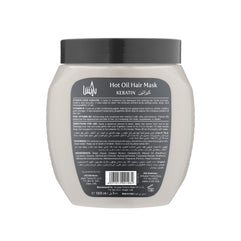 PARIS COLLECTION Keratin Hot Oil Hair Mask - 1000ml - Restorative Treatment for Nourish Damaged & Frizzy Hair