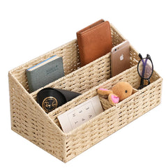 Desk Organizer and Storage, Mail Organizer Countertop, Desk File Organizer Bills Organizer, Mail Sorters, Pencil Holder Magazine File Holder, Desk Organizer and Accessories 12.7 x 7.1 x 6.3 In (Beige)