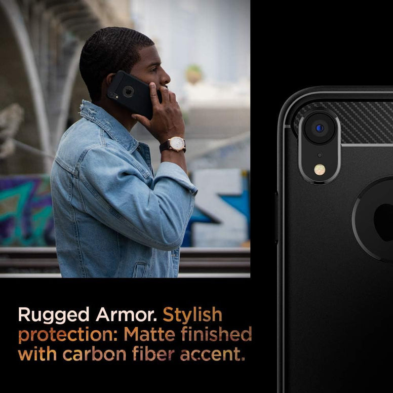 Spigen Rugged Armor Case Designed for Apple iPhone XR (2018) - Matte Black