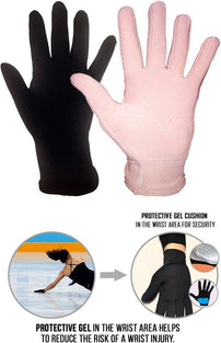 Kami-So Figure Skating Gloves for Competition and Practice with Gel Palm Protection - Reduce Falling Injuries