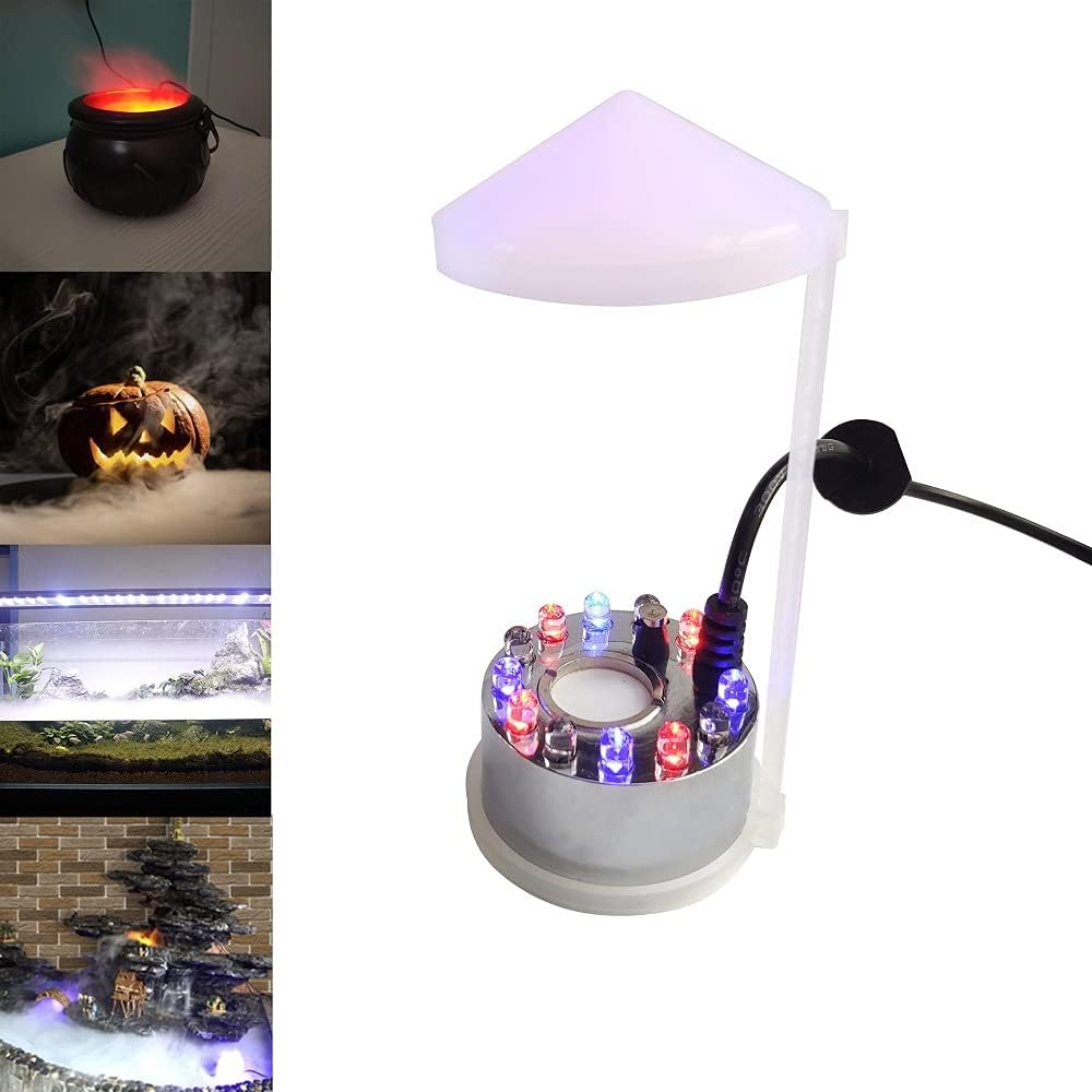 TASHELLS Ultrasonic Mist Maker, Halloween Witch Light,Indoor Decoration Mini Ultrasonic Fogger,Mist Fountain for Pond