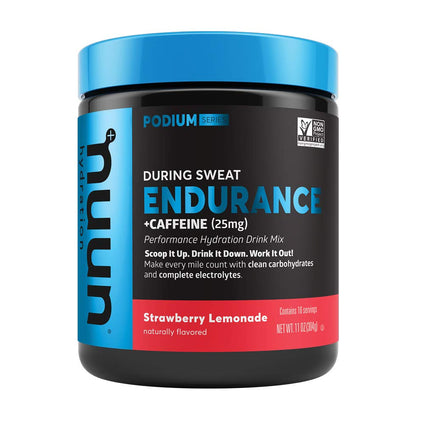 Nuun Endurance | Workout Support | Electrolytes & Carbohydrates (Strawberry Lemonade, 16 Servings - Canister)