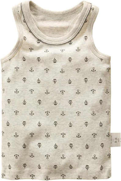 POBIDOBY Toddler Boys' 3 Pack Tank Tops 100% Cotton Sleeveless Undershirts