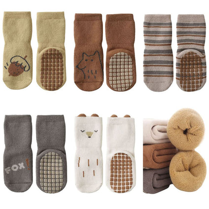 Baby Socks, SYOSI Toddler Socks Newborn Socks for Girls Boys Cute Warm Socks Set Floor Socks for Kids 1-3 Years