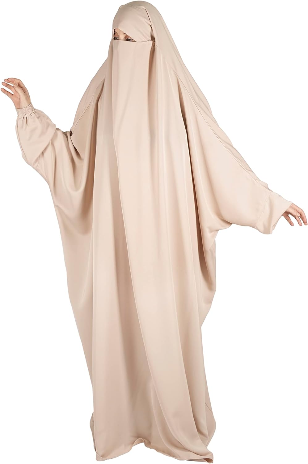 Islamic prayer dress women abaya - One piece muslim praying outfit hijab فستان ملابس صلاة للنساء - MODERN COMFORTABLE ELEGANT JILBAB - NIDA FABRIC - HANDMADE IN UAE.