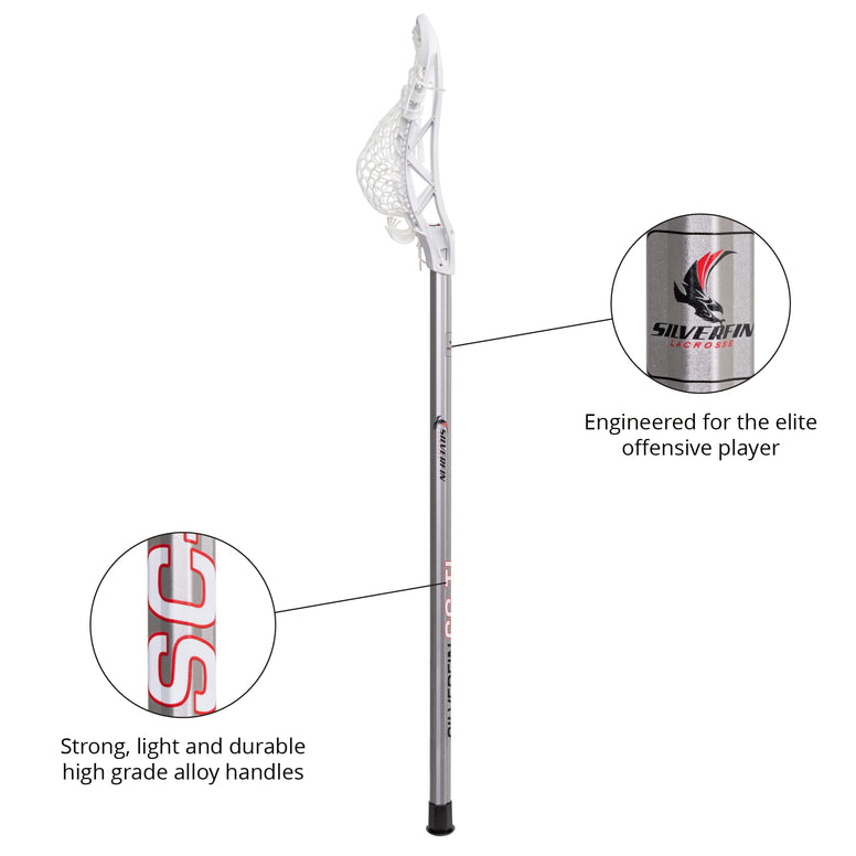 Silverfin Sc-Ti Lacrosse Shaft, Lacrosse Handle, Lacrosse Stick for Men, Youth Boys Lacrosse Stick, Lacrosse Shaft Attack, Lacrosse Shafts, Lacrosse Shaft for Men, Mens Lacrosse Shaft