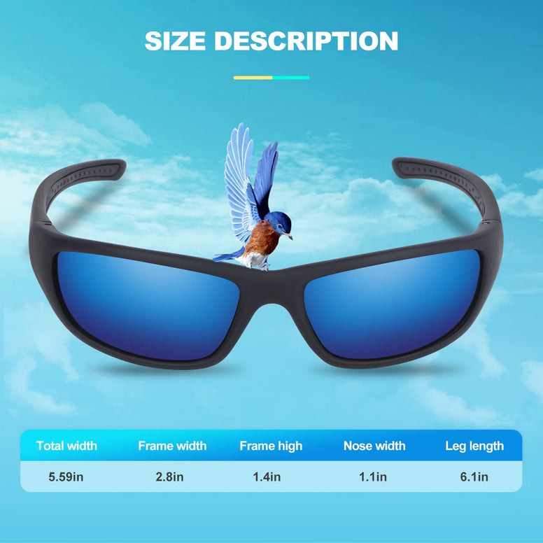 Duduma Sports Polarized Sunglasses for Men Women Running Driving Fishing Cycling Golf Sun Glasses UV Protection Tr8116