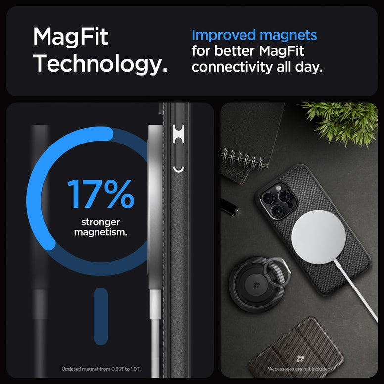 Spigen Mag Armor MagFit for iPhone 15 Pro Max case cover (2023) MagSafe compatible - Matte Black