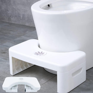 Bathroom Toilet Stool, Folding Multi-Function Toilet Stool Portable Step for Home Bathroom,with Aromatherapy Box,Convenient and Compact,White