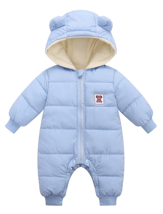 Maeau Unisex Baby Hooded Winter Snowsuit Infant Warm Puffer Jumpsuit Romper Jacket