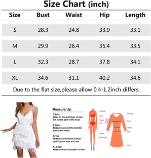 Women's 1920s Gatsby Flapper Dress Cocktail Disco Dance Fringed Bodycon Mini Dress