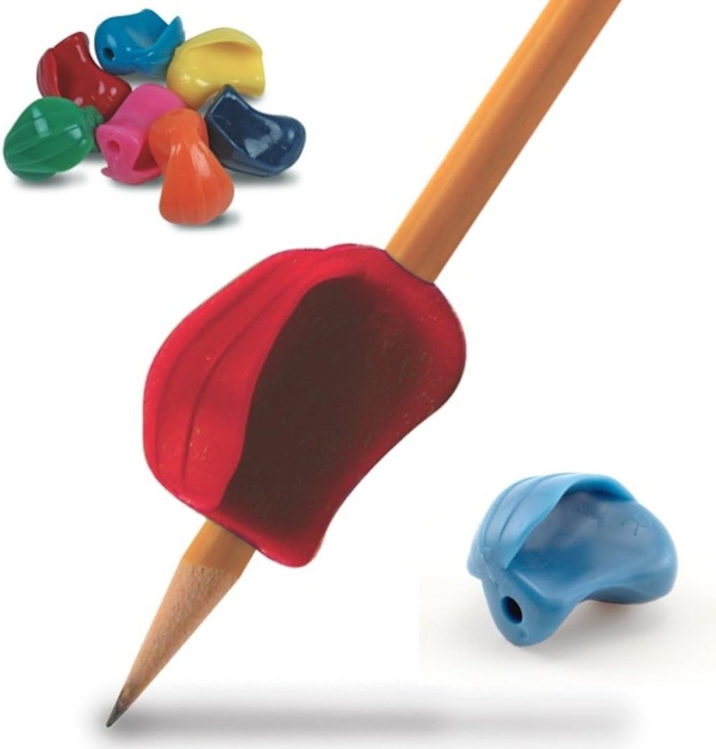 The Pencil Grip Pencil Grips, The Crossover Grip, Ergonomic Writing Aid For Righties And Lefties, Colorful Pencil Grippers, Assorted Classic Colors, 6 Count - TPG-17806