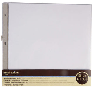 (12 x 12) - Recollections Scrapbook Album Refill Pages (12 x 12)