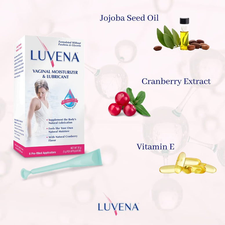 LUVENA Vaginal Moisturizer & Lubricant 2 Pack 6ct