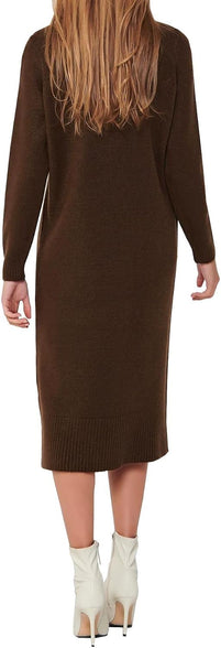 فستان نسائي فقط ONLBRANDIE L/S ROLL NECK DRESS KNT NOOS