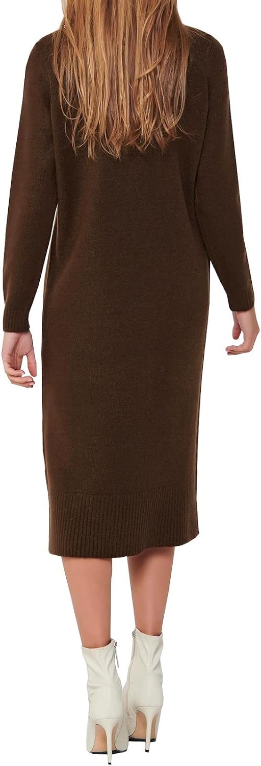 فستان نسائي فقط ONLBRANDIE L/S ROLL NECK DRESS KNT NOOS