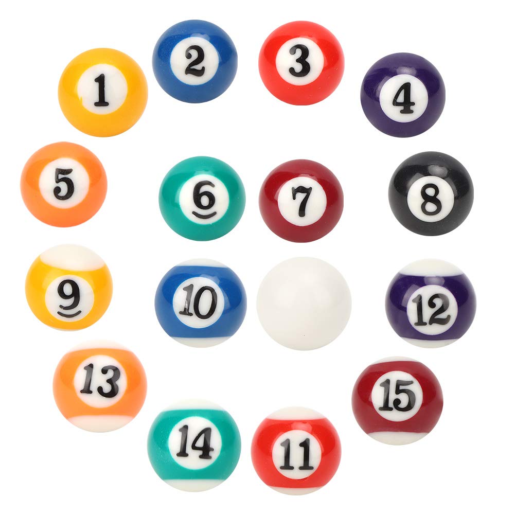 Mini Billiard Ball, 16Pcs Children Billiard Ball Toy 2.5CM Billiard Ball, Mini Pool Table Accesssories for Game Rooms Recreation Games