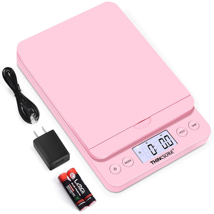 THINKSCALE Shipping Scale, 86lb/0.1oz Potals Scale with Sweet Pink Style
