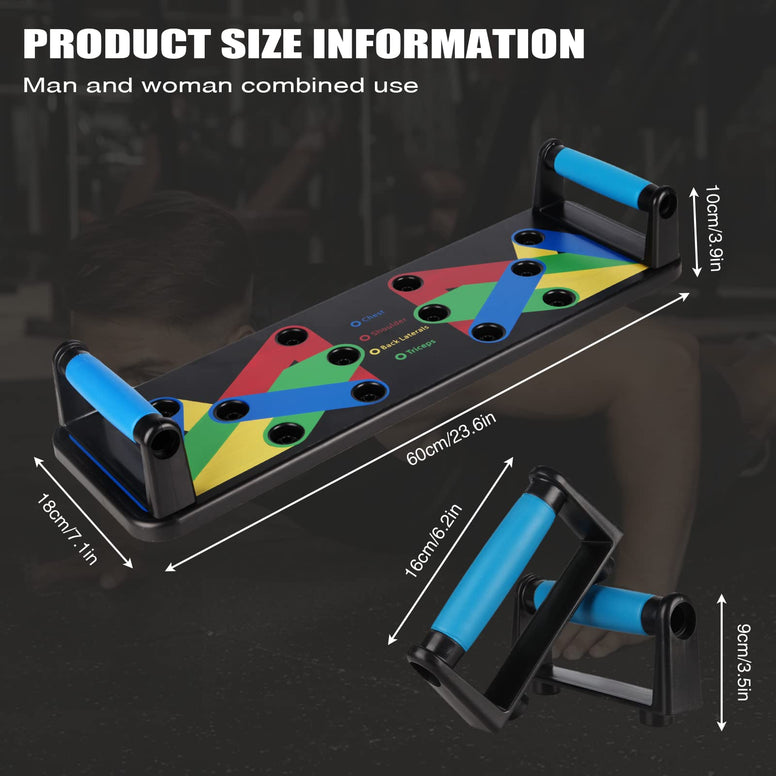 Push Up Board 9 in 1 Home Workout Equipment Multi-Functional Pushup Bar System Fitness Floor Chest Muscle Exercise Professional Equipment Burn Fat Strength Training Arm