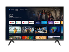 TCL 43 Inch HD AI Smart LED TV, Android TV, Google Assistant with Hands-Free Voice Control, Micro Dimming technology, Premium Streaming Channels-Netflix | Google Play | Starz Play, Slim Design 43S5200