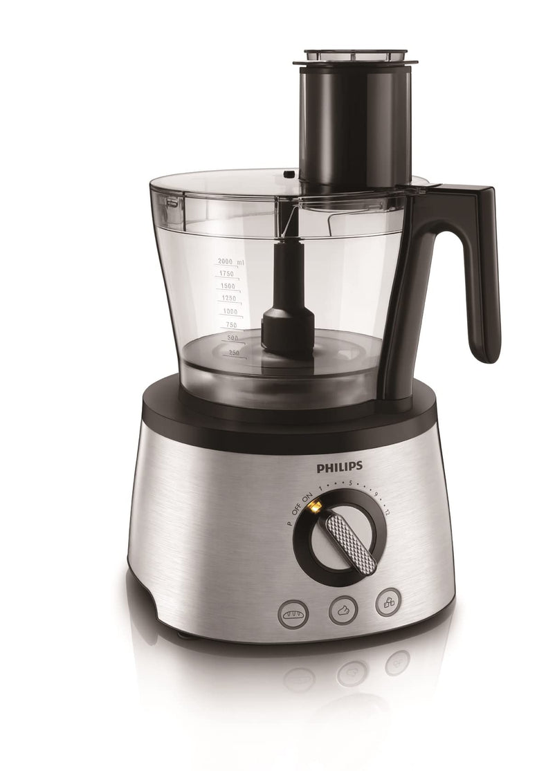 Philips Avance Collection Multifunction Food Processor Hr7778/01, 1300W, Compact 4In1 Setup, 3.4L Bowl With Stainless Steel Disc, 2.2L Blender, Centrifugal Juicer + Citrus Press, Metal Kneading Hook
