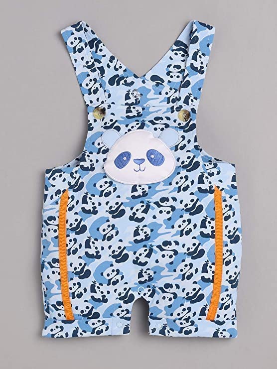 Baby Go 100% Pure Cotton Dungaree for Baby Boys (6-12 Months)