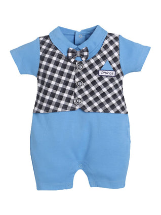 BABY GO 100% Pure Cotton Half Sleeves Casual Romper/Jumpsuit for Baby Boys 6-9M