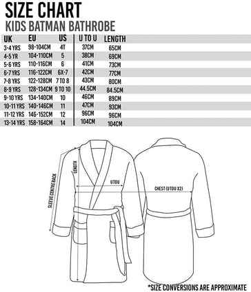 DC Comics Batman Dressing Gown For Boys & Girls | Kids Grey Dark Knight Movie Pocket Bathrobe | Children’s Soft Fluffy Pjs Robe 4-5Y